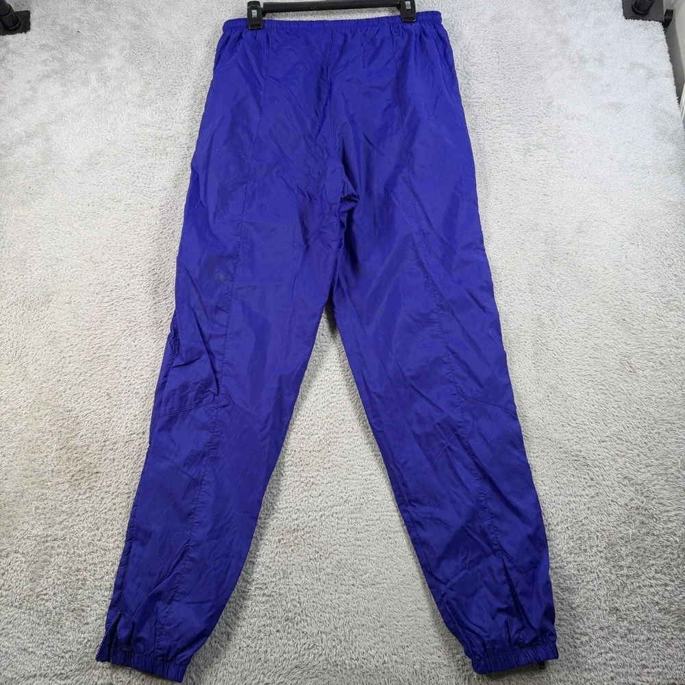 Vintage Nike Windbreaker Pants Mens Medium Purple Drawstring Gym 90s Joggers